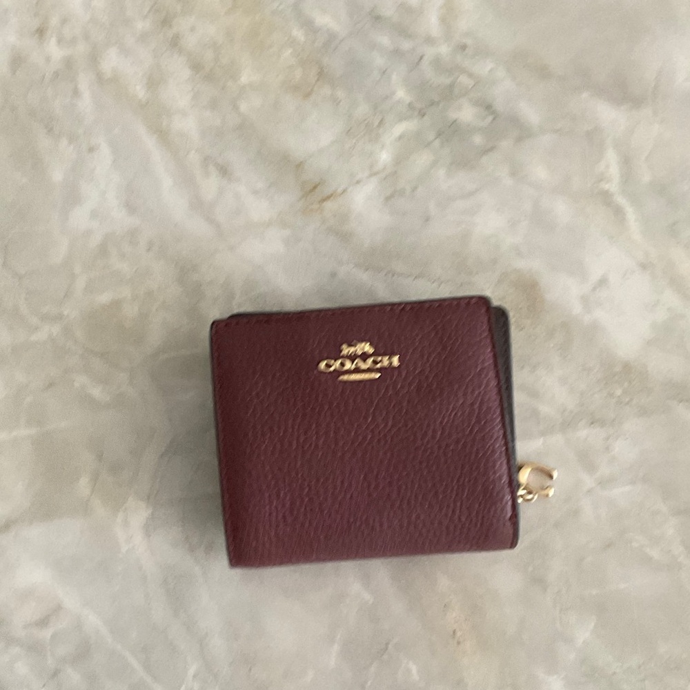 Coach Maroon Leather Wallet